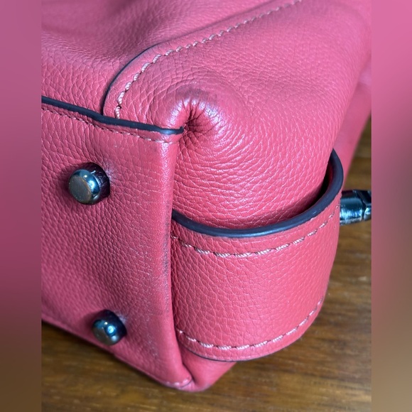 Coach Edie 31 Sunset Red Pebbled Leather w Gunmetal Hardware No. L1782-50123 - Picture 16 of 16